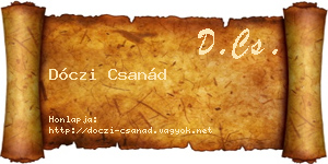 Dóczi Csanád névjegykártya