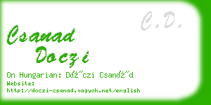 csanad doczi business card